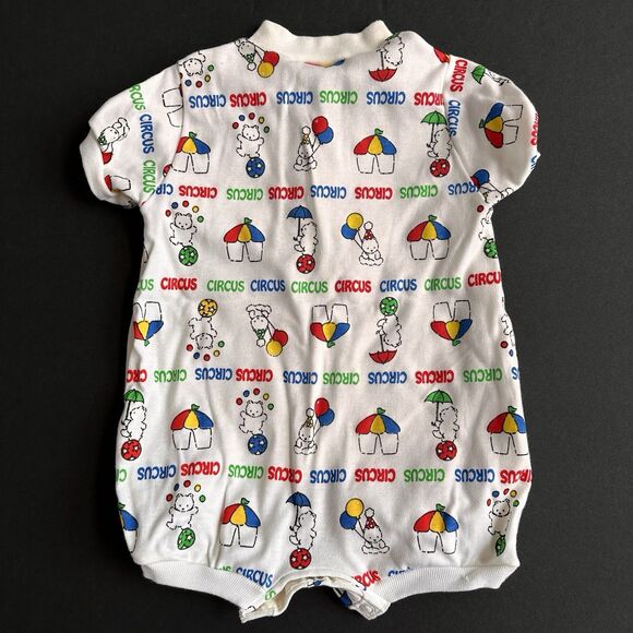 Vintage Carter’s Baby Romper 6-9M Circus Bear Balloons 90’s One Piece - Picture 6 of 6